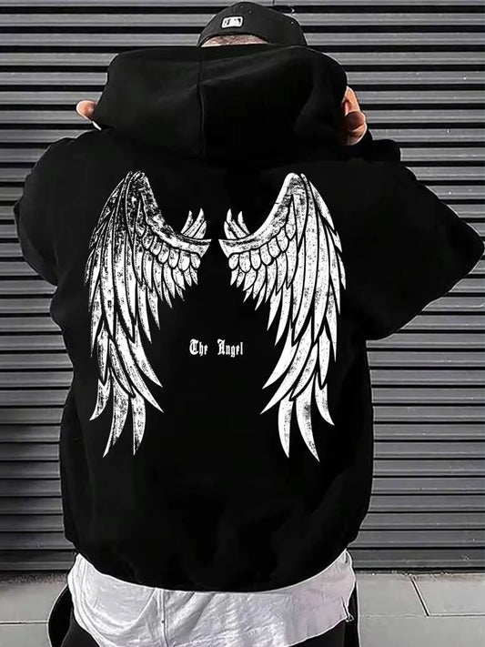 Hip Hop Hoodie Men's Spring and Autumn Hooded Cotton Oversized Unisex Pullovers European Wood Casual Outdoor Sweatshirts Hoodie