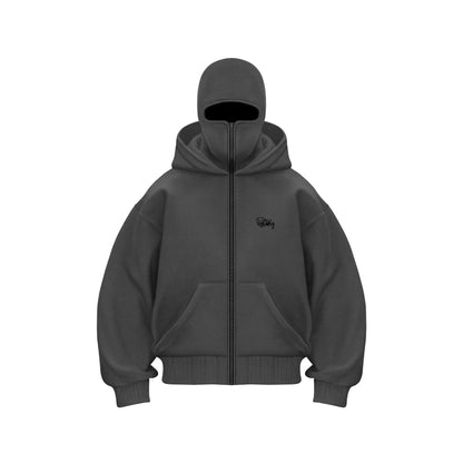 Autumn Solid Color Ninja Turtleneck Hoodies For Men Y2K Vintage Fleece Sweatshirts Hip Hop Japanese Streetwear Oversized Hoodie