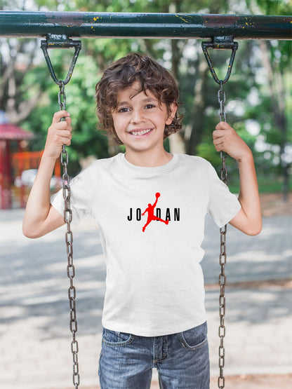 JD Letter Print Summer Cotton Kids Brand Sports Short Sleeve Kids Girls T-shirt Boy Fashion Sports short sleeve Children's Tops